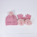 Knitted hat and gloves set for child